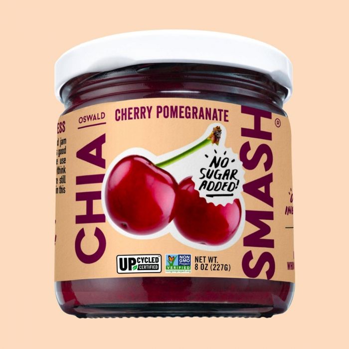 CHIA SMASH: Chia Cherry Pomegranate Jam, 8 oz