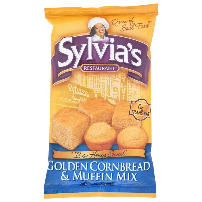 SYLVIAS: Golden Cornbread and Muffin Mix, 8.5 oz