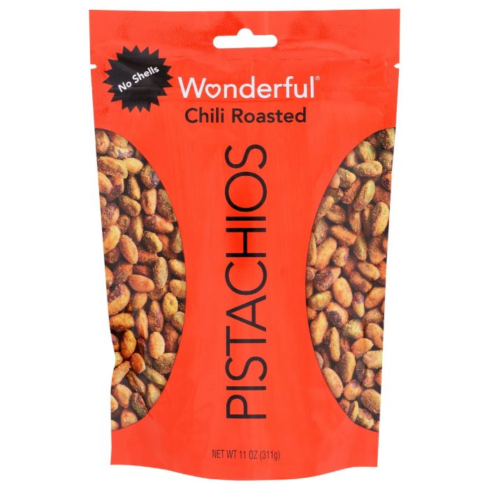 WONDERFUL PISTACHIOS: Chili Roasted No Shells, 11 oz