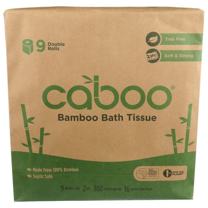 CABOO: Tree Free Bath Tissue 9Pack 300 Sheet, 1 ea