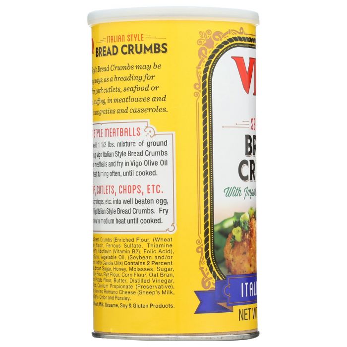 VIGO: Seasoned Italian Style Bread Crumbs, 8 oz