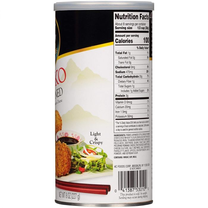 4C FOODS: Panko Seasoned Japanese Style Bread Crumbs, 8 oz