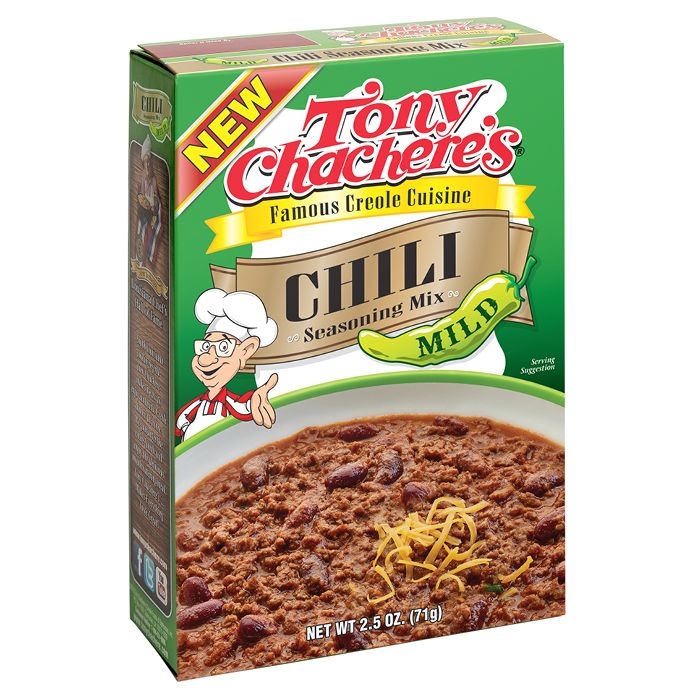 TONY CHACHERE'S: Mix Mild Chili, 2.5 oz