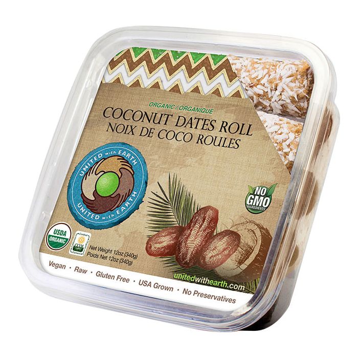 UNITED WITH EARTH: Organic Date Coconut Roll, 12 oz