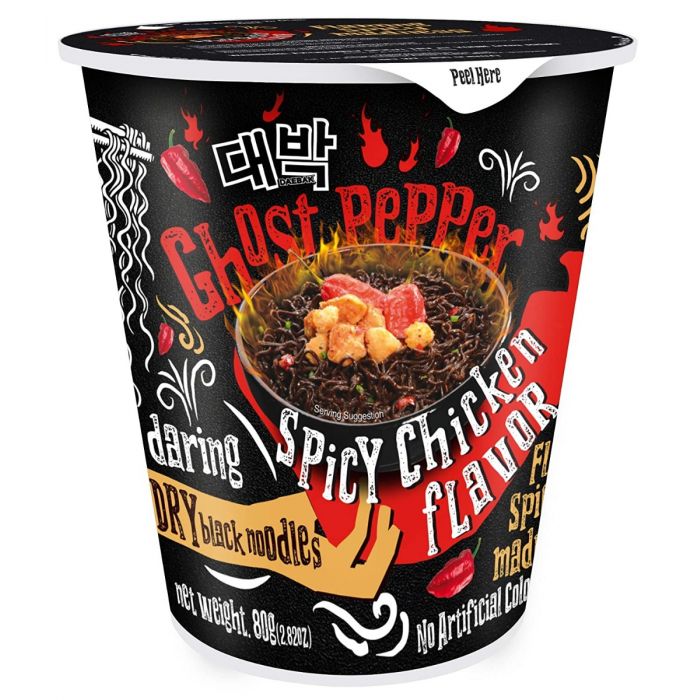 DAEBAK: Ghost Pepper Noodles Spicy Chicken Flavor, 2.82 oz