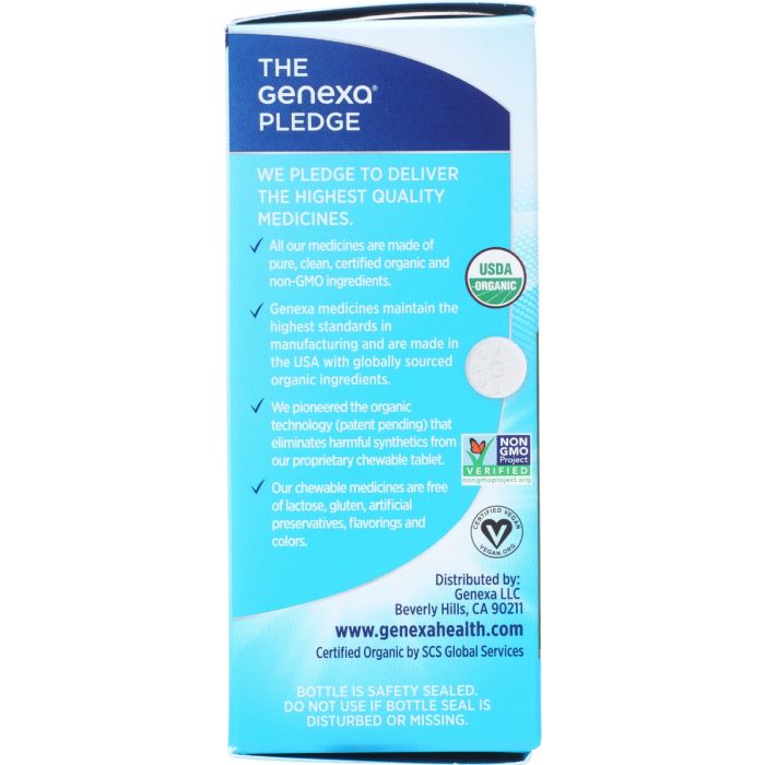 GENEXA: Allergy D Organic Allergy and Decongestant, 60 tb