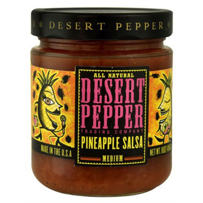 DESERT PEPPER: Salsa Medium Pineapple, 16 oz