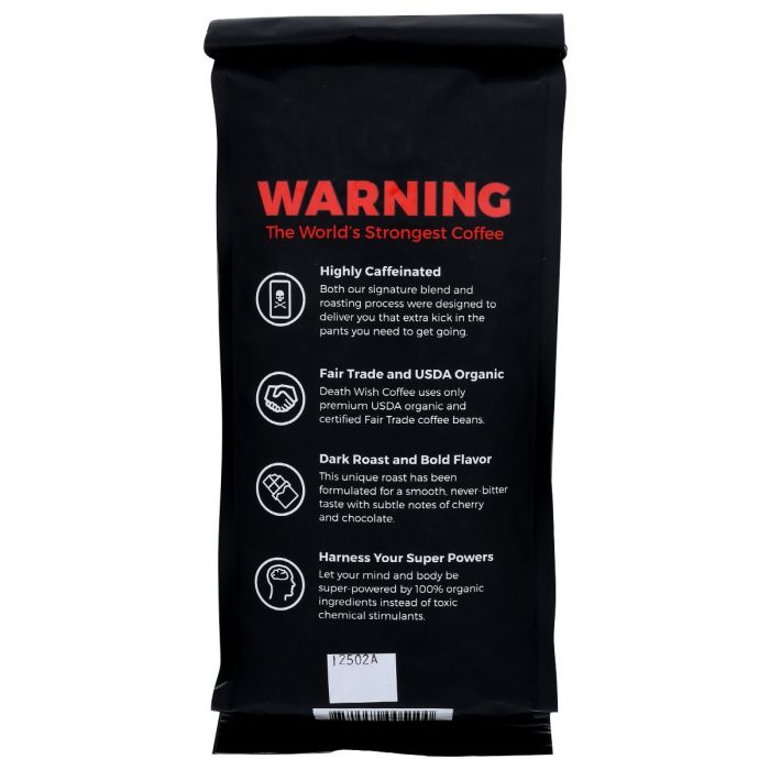 DEATH WISH COFFEE: Dark Roast Whole Bean Coffee, 1 lb