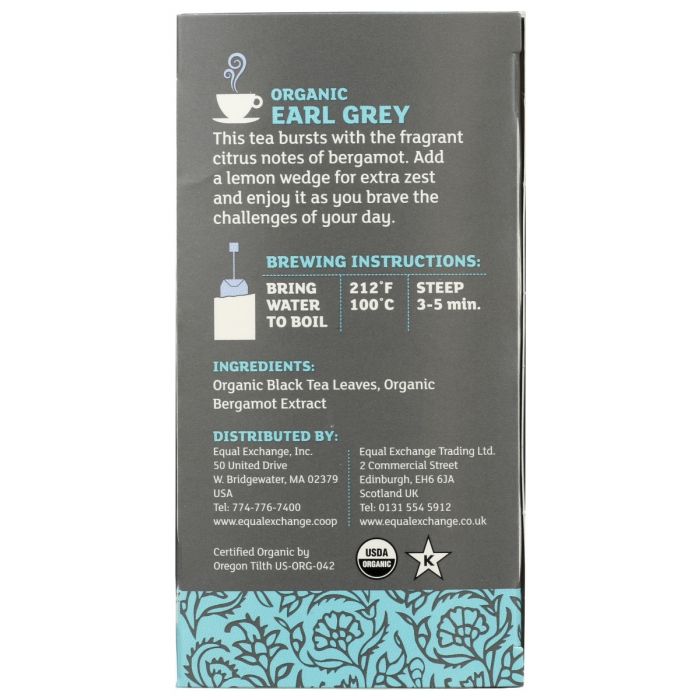 EQUAL EXCHANGE: Earl Grey Tea Organic, 20 bg