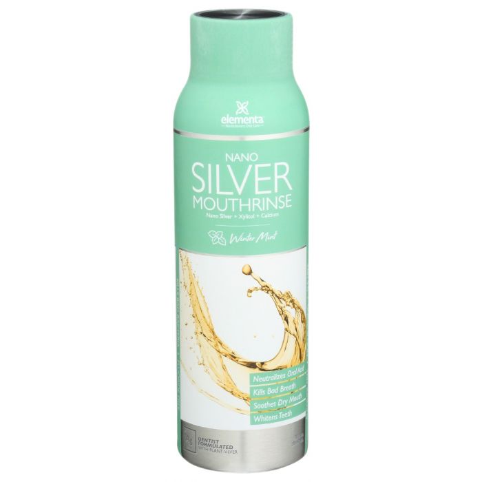 ELEMENTA SILVER: Nano Silver Mouth Rinse Wintermint, 20 oz