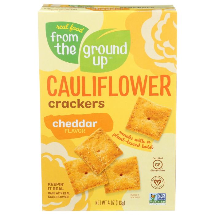 FROM THE GROUND UP: Cheddar Cauliflower Crackers, 4 oz