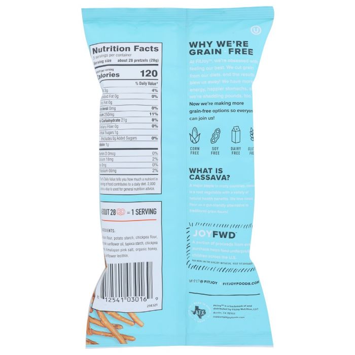 FITJOY: Himalayan Pink Salt Grain Free Pretzel Sticks, 5 oz