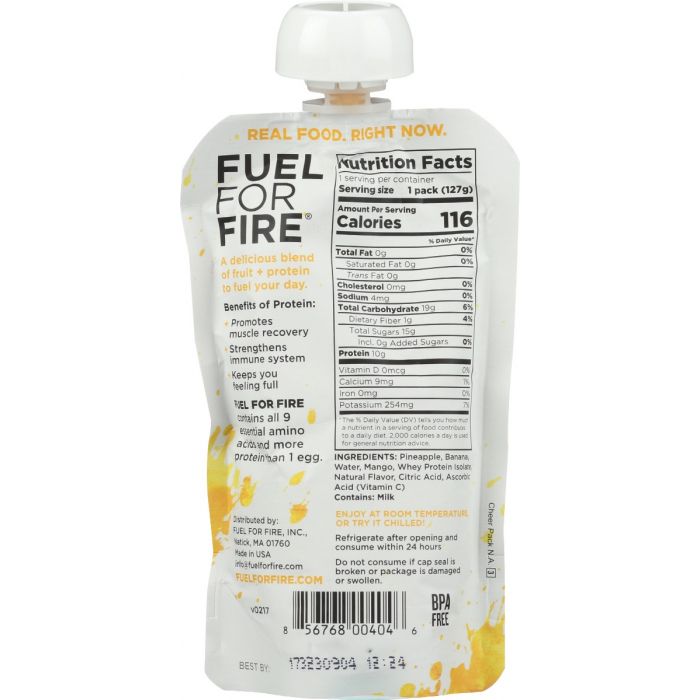 FUEL FOR FIRE: Tropical Protein Fruit Smoothie, 4.5 oz