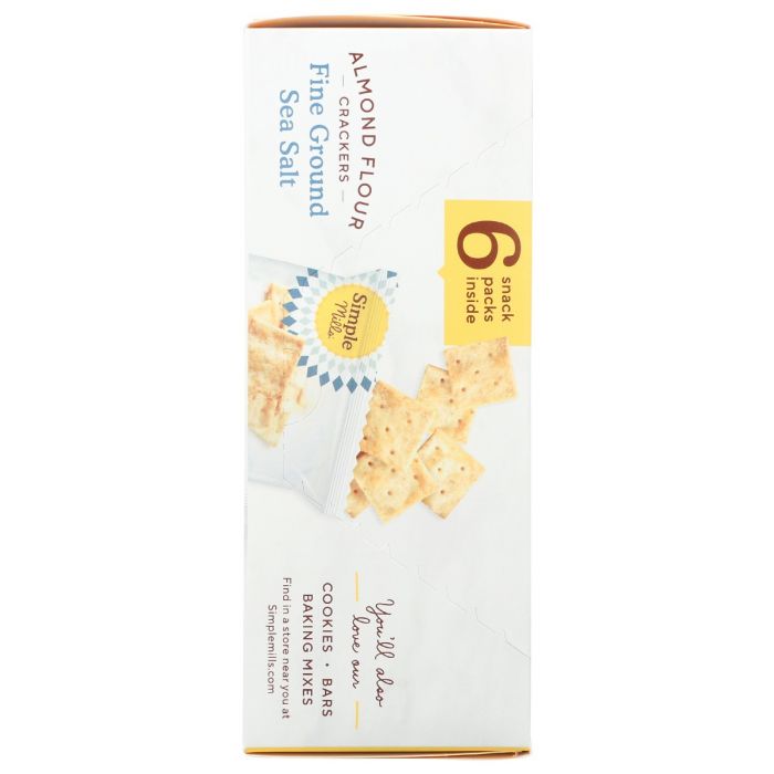 SIMPLE MILLS: Fine Ground Sea Salt Almond Flour Crackers, 4.8 oz