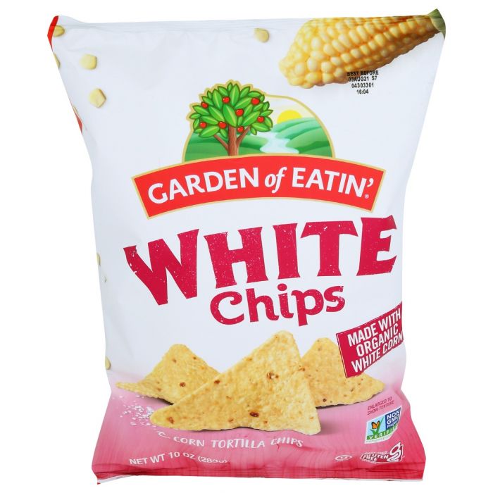 GARDEN OF EATIN: White Corn Tortilla Chips, 10 oz