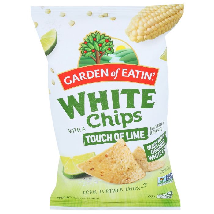 GARDEN OF EATIN: White Chips Touch of Lime, 5.5 oz