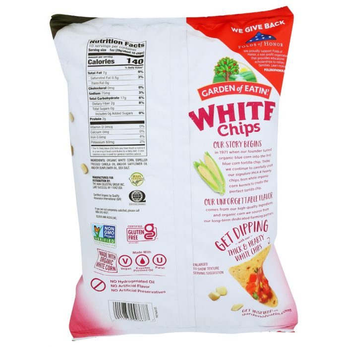 GARDEN OF EATIN: White Corn Tortilla Chips, 10 oz