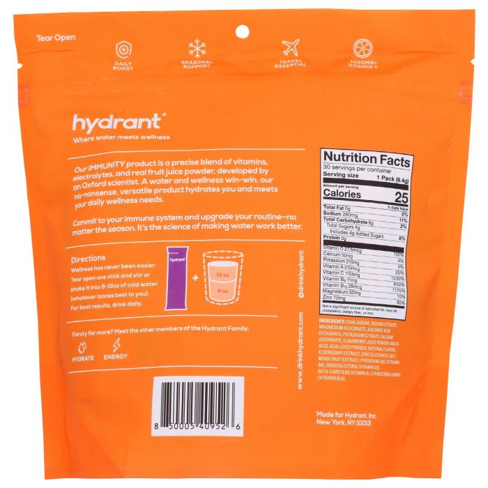 HYDRANT: Hydration Immunity 30Ct, 30 ea