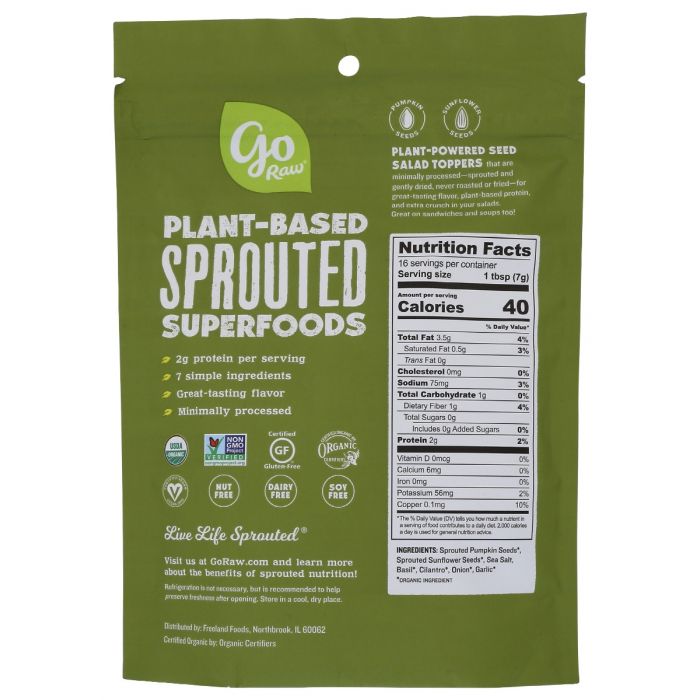 GO RAW: Italian Herb Sprouted Salad Toppers, 4 oz