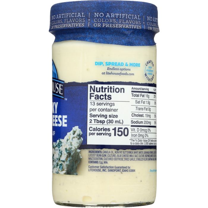 LITEHOUSE: Chunky Blue Cheese Dressing and Dip, 13 oz