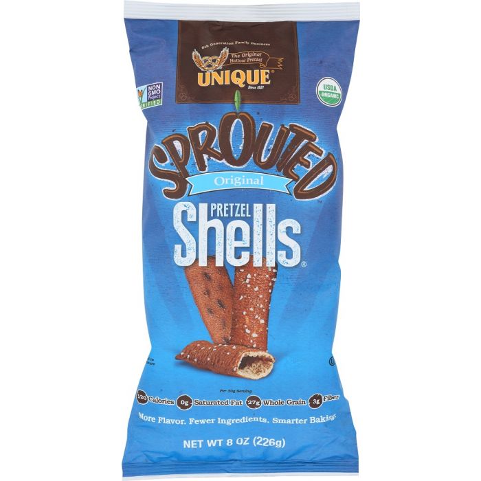 UNIQUE: Original Sprouted Pretzel Shells, 8 oz