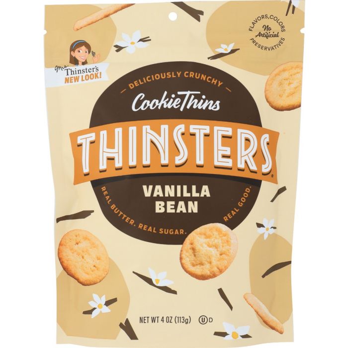 MRS. THINSTER'S: Vanilla Bean Cookie Thins, 4 oz