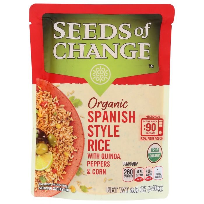 SEEDS OF CHANGE: Organic Spanish Style Rice with Quinoa, 8.5 oz