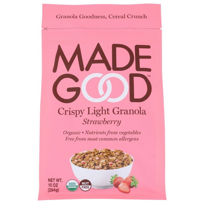 MADEGOOD: Strawberry Crispy Light Granola, 10 oz