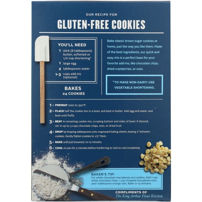 KING ARTHUR FLOUR: Gluten Free Cookie Mix, 16 oz