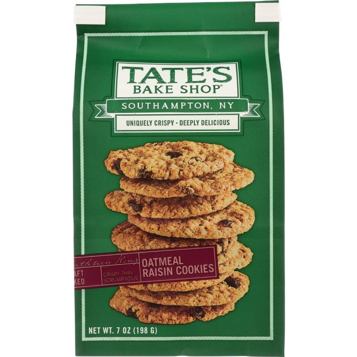 TATE'S BAKESHOP: Oatmeal Raisin Cookies, 7 oz