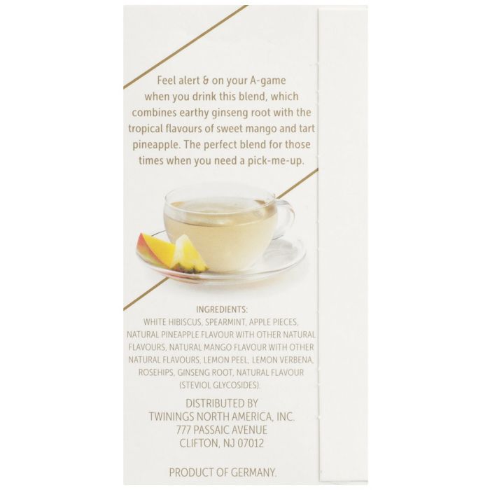 TWININGS: Mango and Pineapple Ginseng Focus Tea, 18 bg