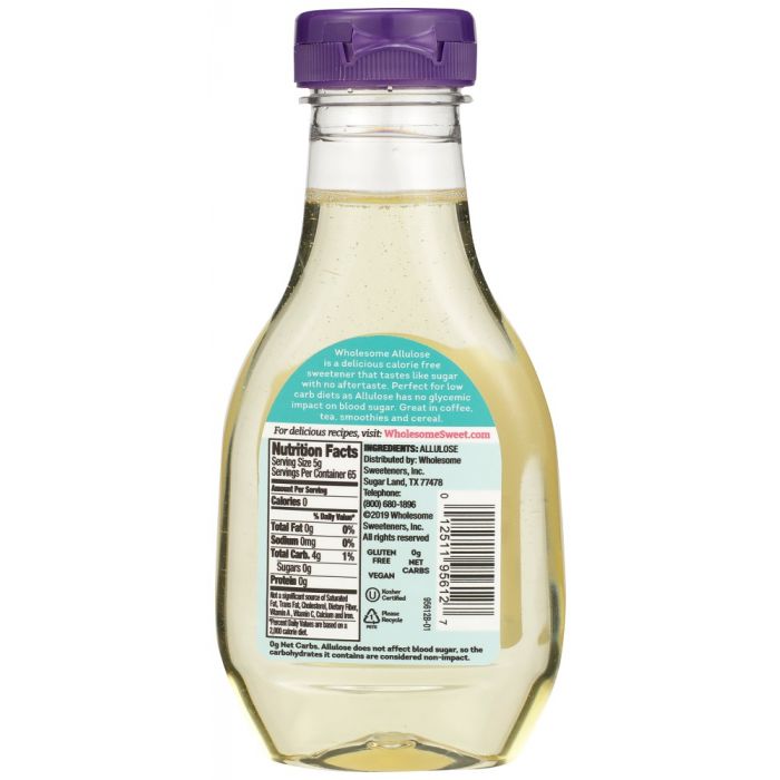 WHOLESOME: Allulose Zero Calorie Liquid Sweetener, 11.50 oz