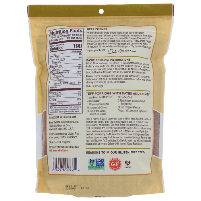 BOB'S RED MILL: Whole Grain Teff, 24 oz