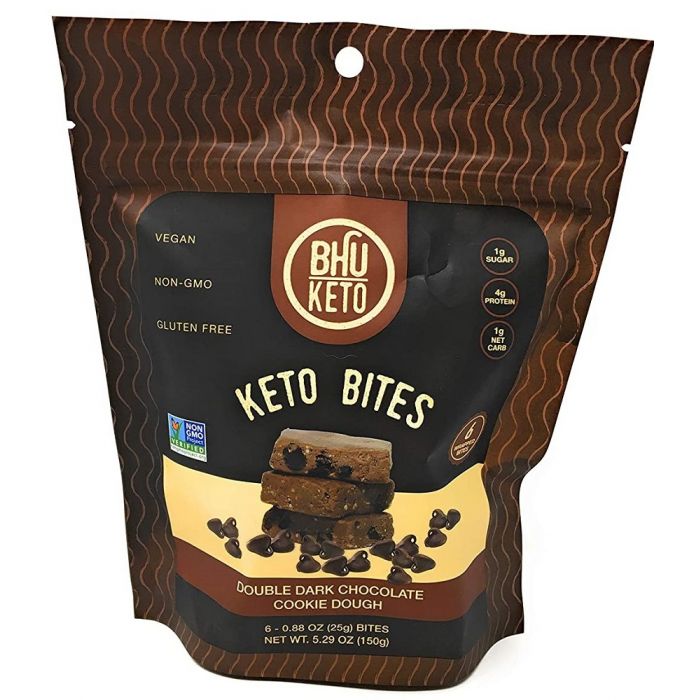 BHU FOODS: Double Dark Chocolate Cookie Dough Keto Bites, 5.29 oz