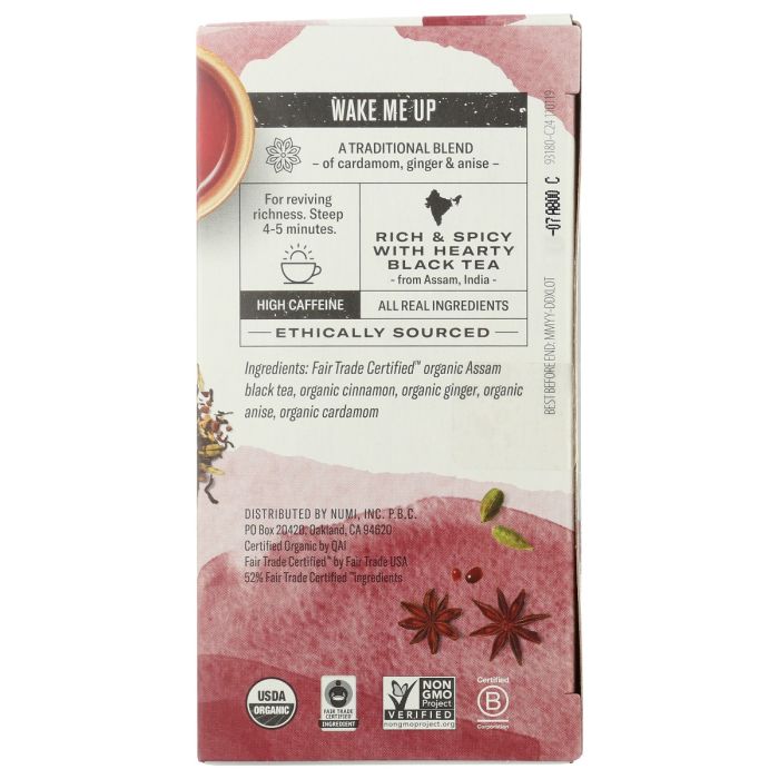 NUMI TEAS: Golden Chai Assam Black Tea, 18 bg