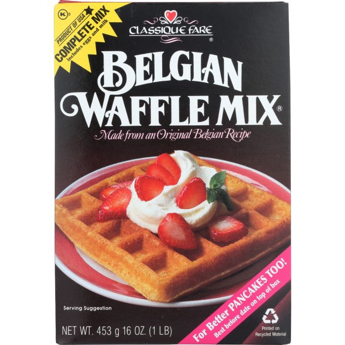 CLASSIQUE FARE: Belgian Waffle Mix, 16 oz