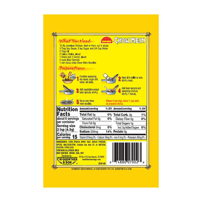 SUNBIRD: Mix Ssnng Chow Mein, 1 oz