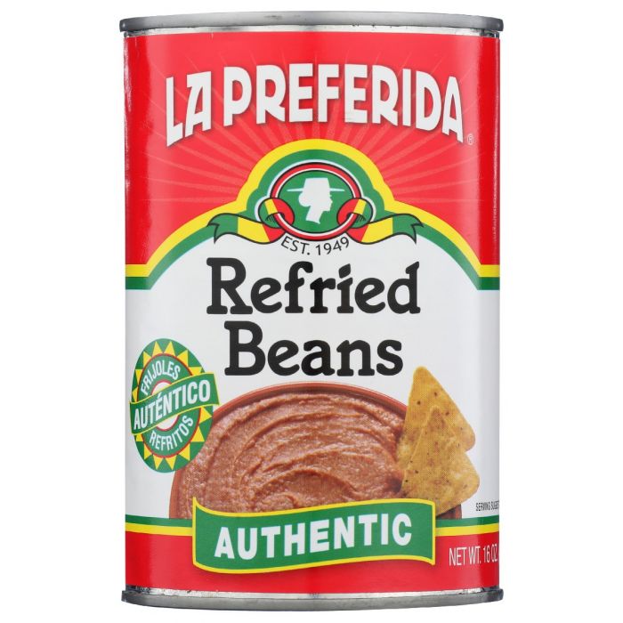 LA PREFERIDA: Authentic Refried Beans, 16 oz