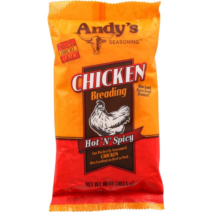 ANDYS SEASONING: Hot & Spicy Chicken Breading, 10 oz