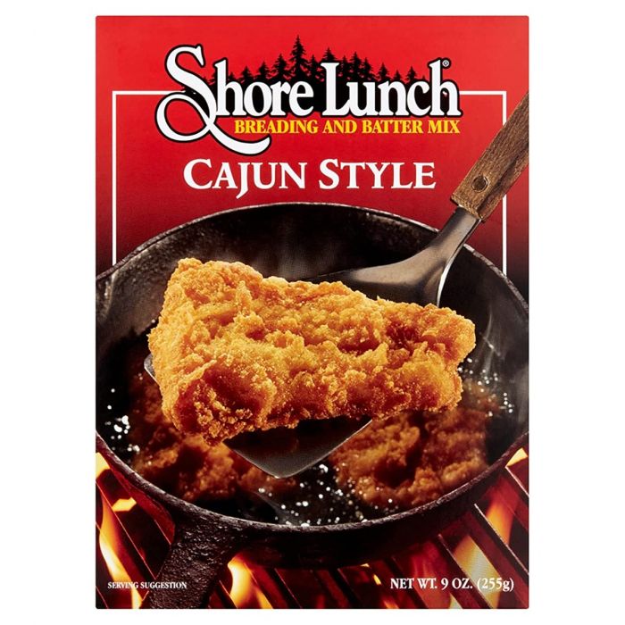 SHORE LUNCH: Cajun Style Fish Breading Batter Mix, 9 oz