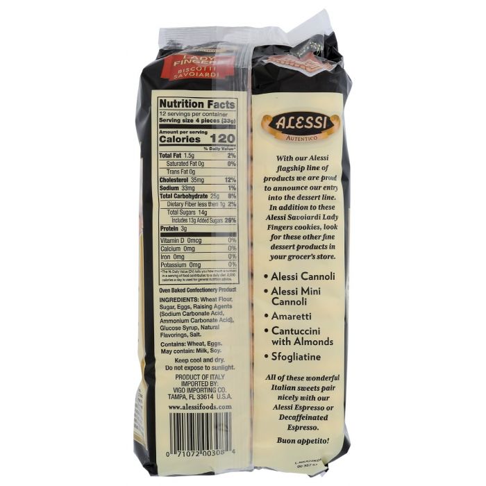 ALESSI: Biscotti Savoiardi Cookies Lady Fingers, 14 oz