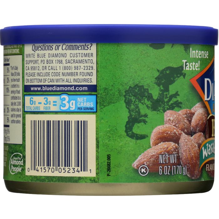 BLUE DIAMOND: Almond Bold Wasabi & Soy, 6 oz