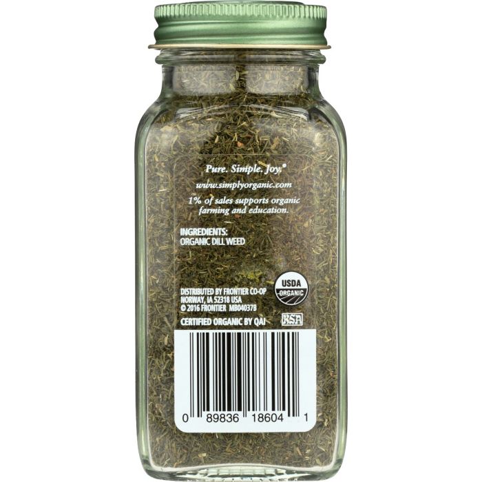 SIMPLY ORGANIC: Organic Dill Weed, 0.81 oz