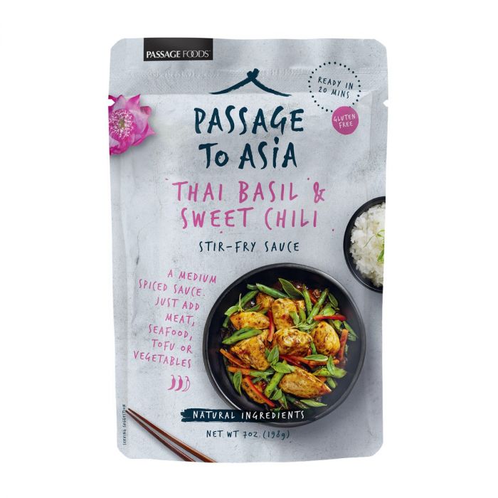 PASSAGE FOODS: Thai Basil & Sweet Chili Stir Fry Sauce, 7 oz