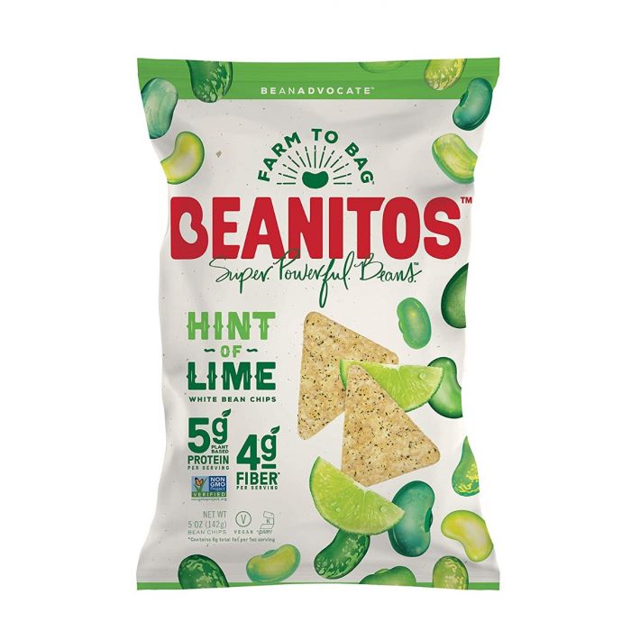 BEANITOS: Lime White Bean Chips, 5 oz