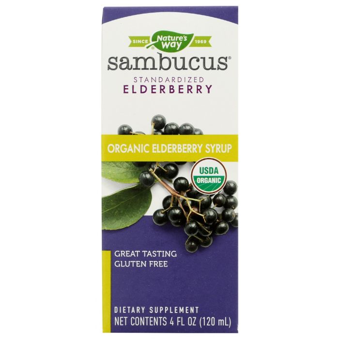 NATURES WAY: Sambucus Organic Syrup, 4 fo