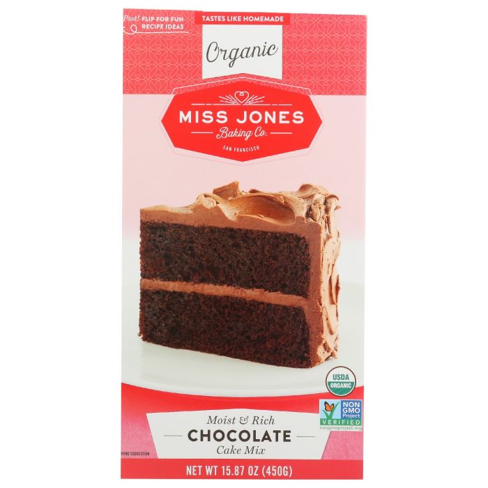 MISS JONES BAKING CO: Mix Cake Chocolate Org, 15.87 oz