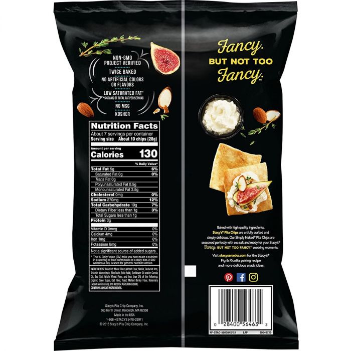 STACYS PITA CHIP: Simply Naked, 7.33 oz