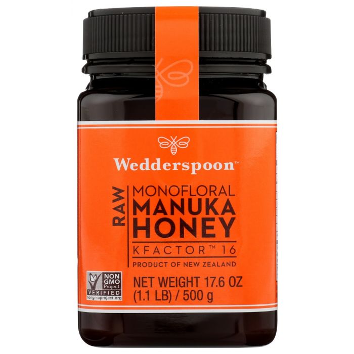 WEDDERSPOON: Honey Raw Manuka Kfctr 16, 17.6 oz