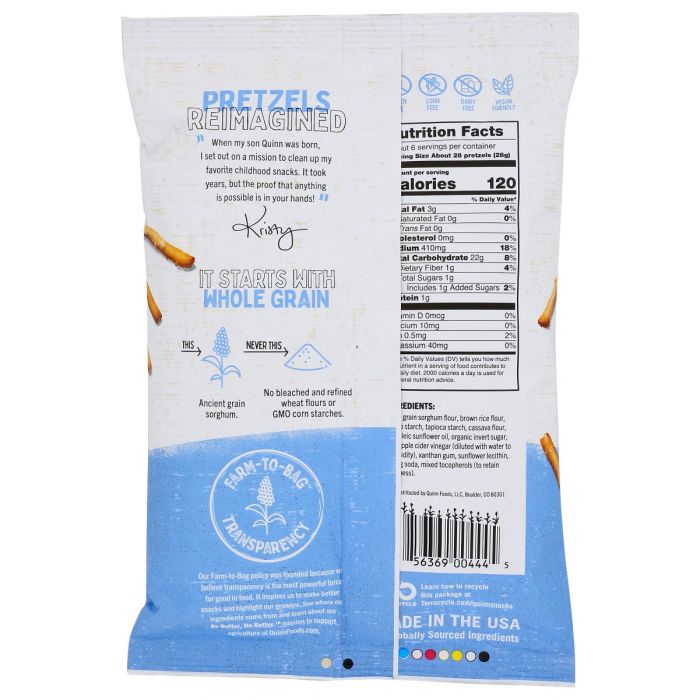 QUINN: Pretzels Sea Salt, 5.6 oz